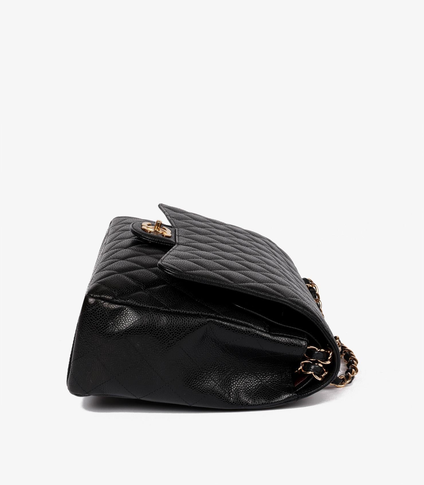 Femenino o masculino Bolso Chanel Negro Acolchado Caviar Piel Maxi Classic Doble Solapa