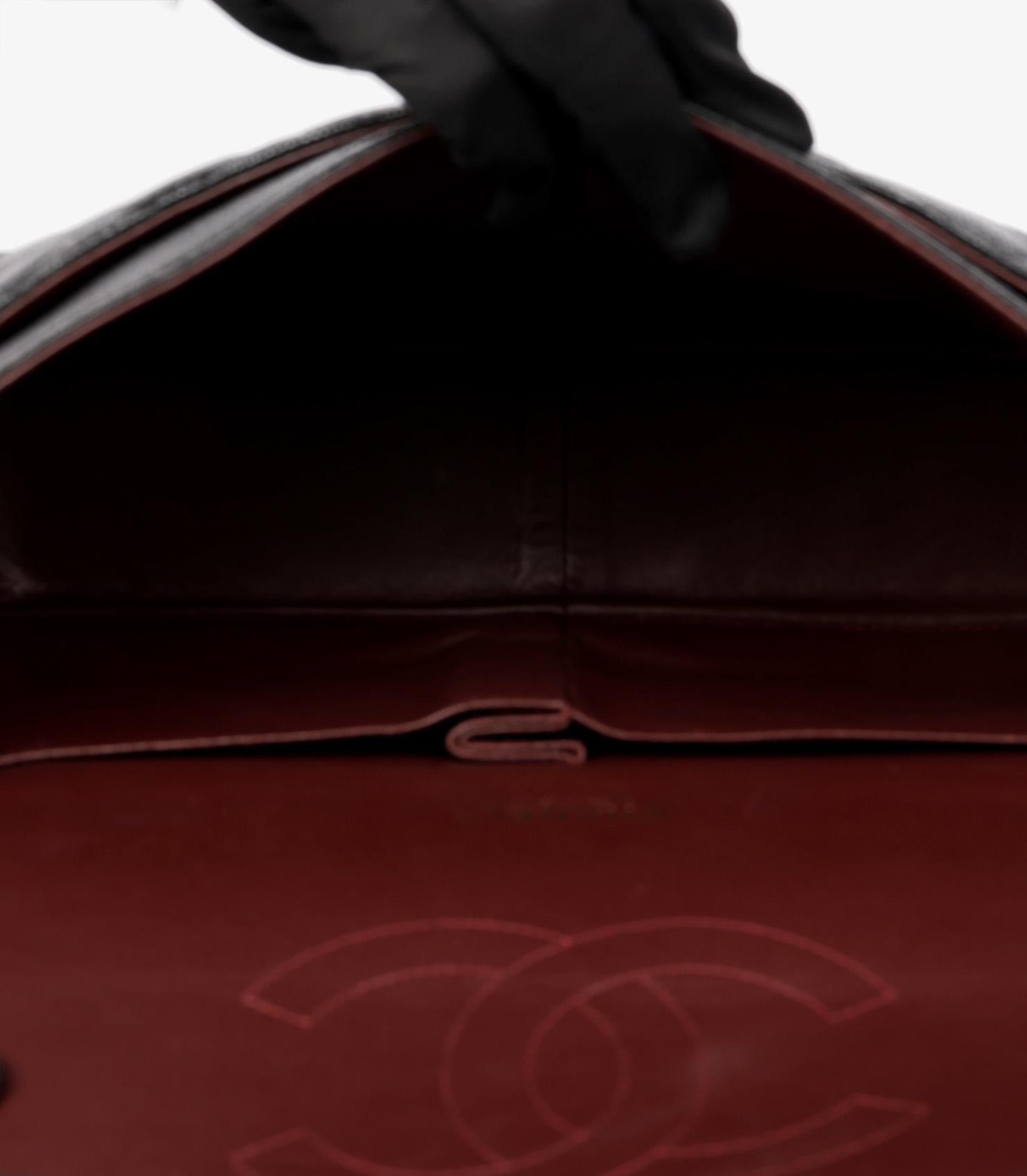 Bolso Chanel Negro Acolchado Caviar Piel Maxi Classic Doble Solapa 3