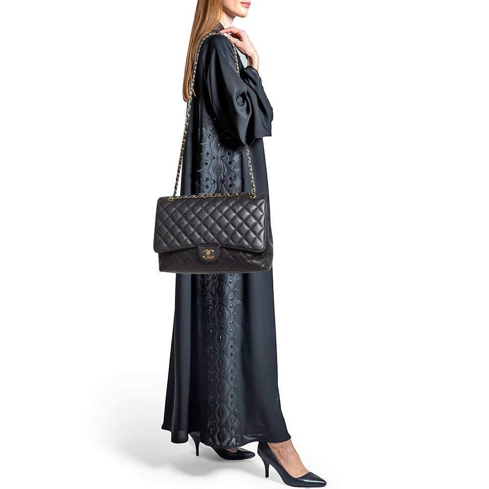 With flawless craftsmanship immense style quotient and an air of elegance this Chanel bag has it all Stitched to perfection the handbag is made using only prime quality materials so that it lasts you forever. With signature elements displayed on the