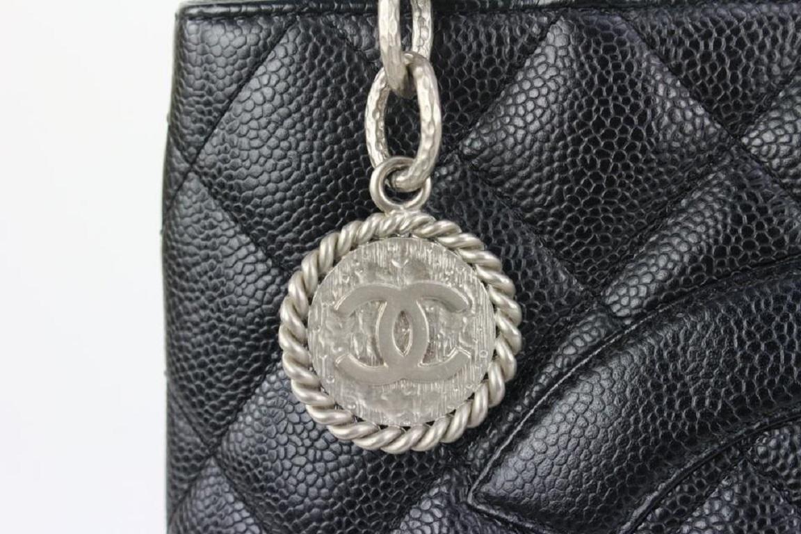 Chanel Black Quilted Caviar Leather Medallion Tote Bag 830cas30 7