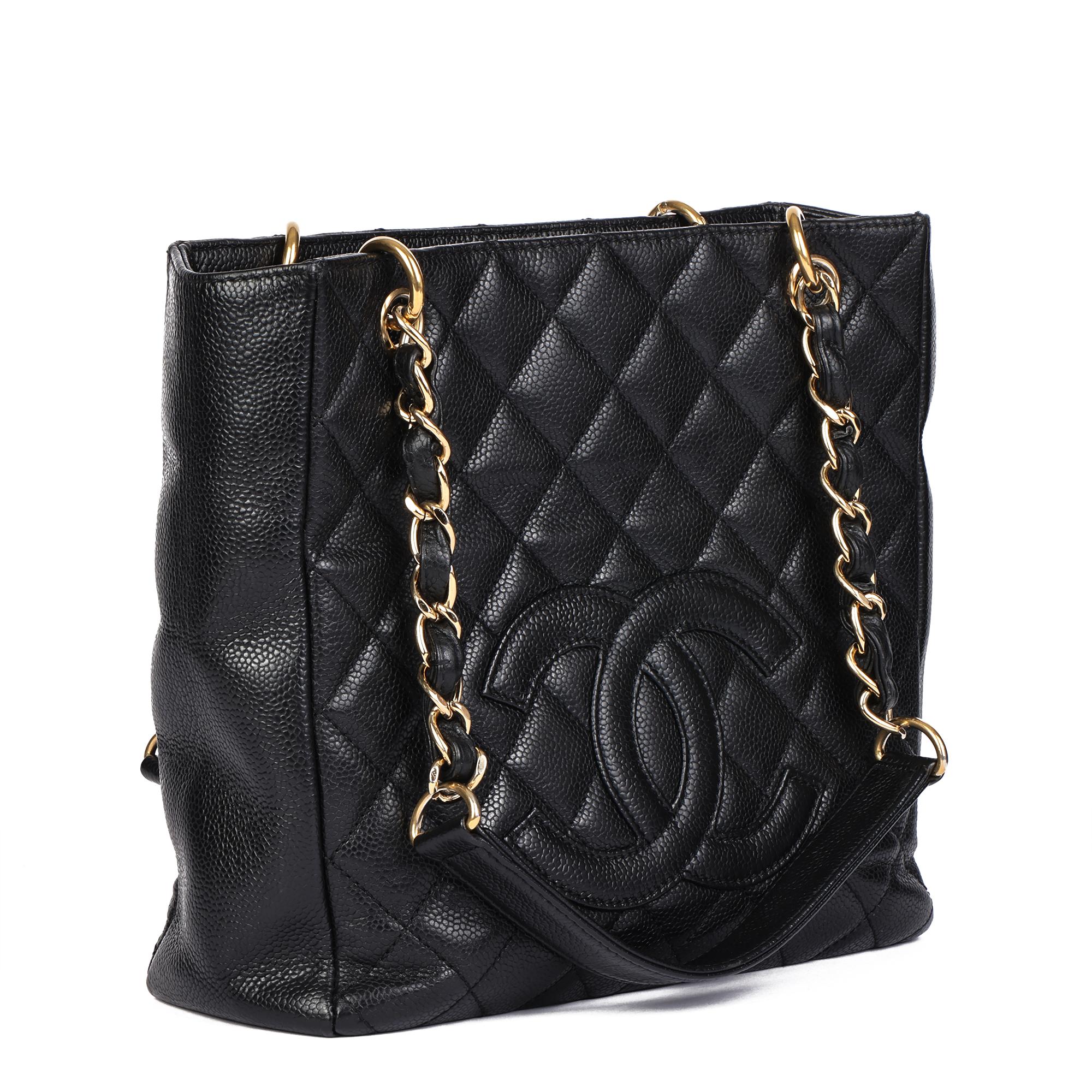 CHANEL
Black Quilted Caviar Leather Petite Shopping Tote PST

Xupes Reference: HB4699
Serial Number: 11949032
Age (Circa): 2006
Accompanied By: Chanel Box, Authenticity Card
Authenticity Details: Authenticity Card, Serial Sticker (Made in