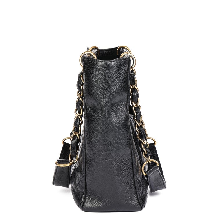 Chanel PST Petite shopping Tote bag Black Leather ref.333229 - Joli Closet