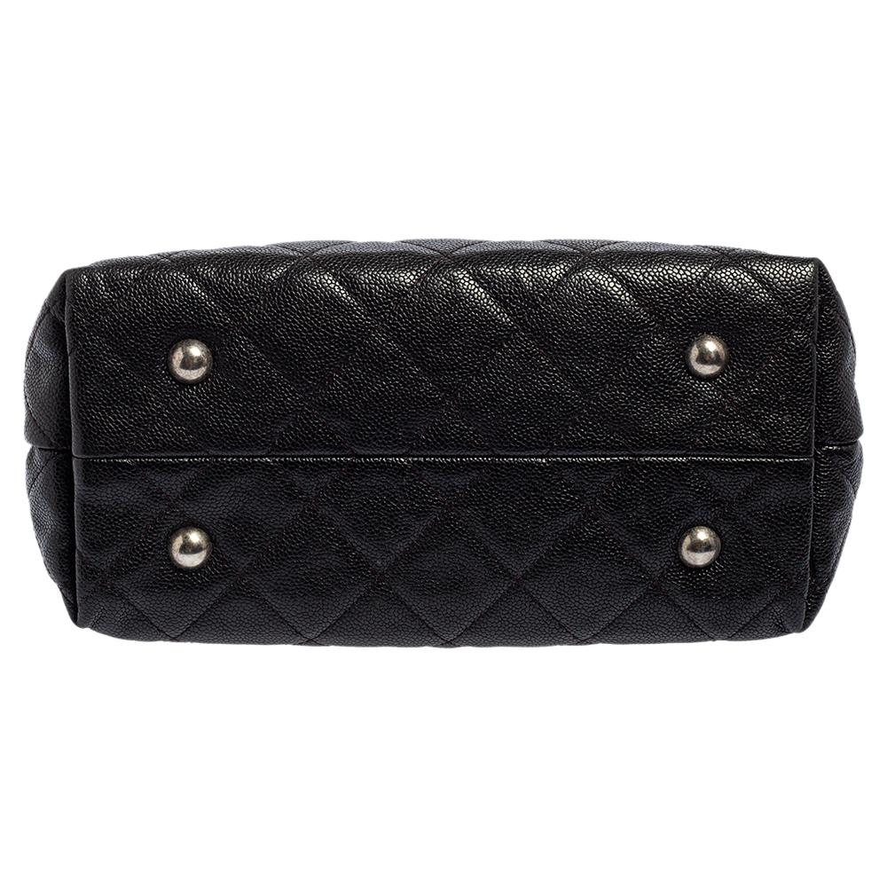 Chanel Black Quilted Caviar Leather Reissue 2.55 Tote 1