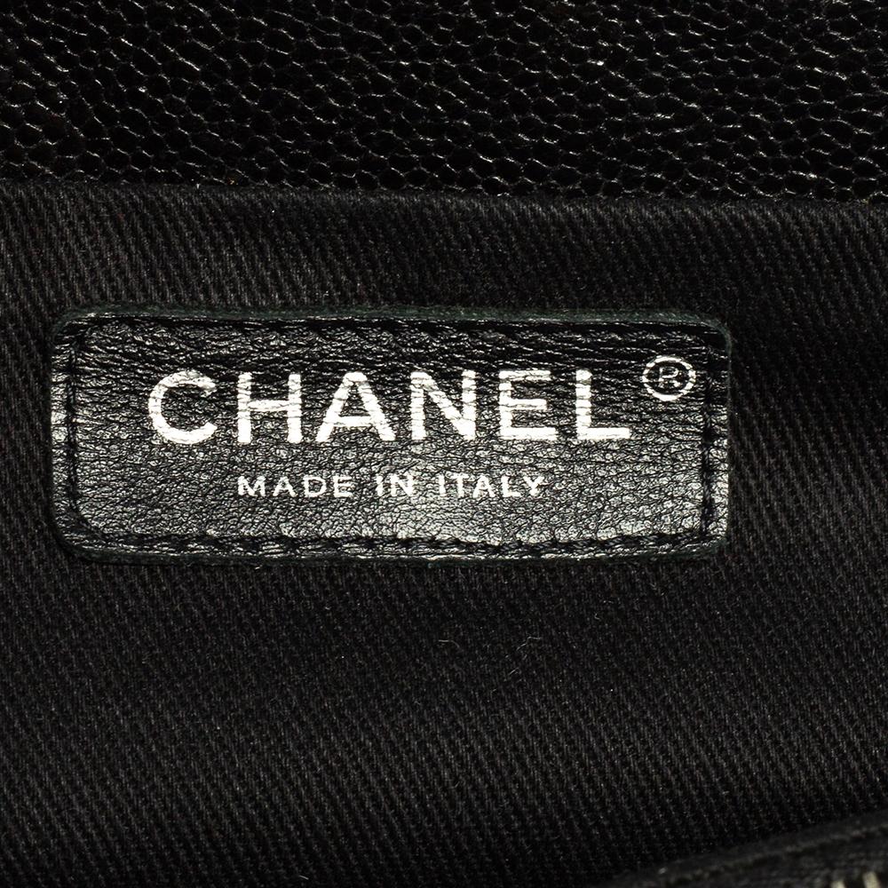 Chanel Black Quilted Caviar Leather Reissue 2.55 Tote 5