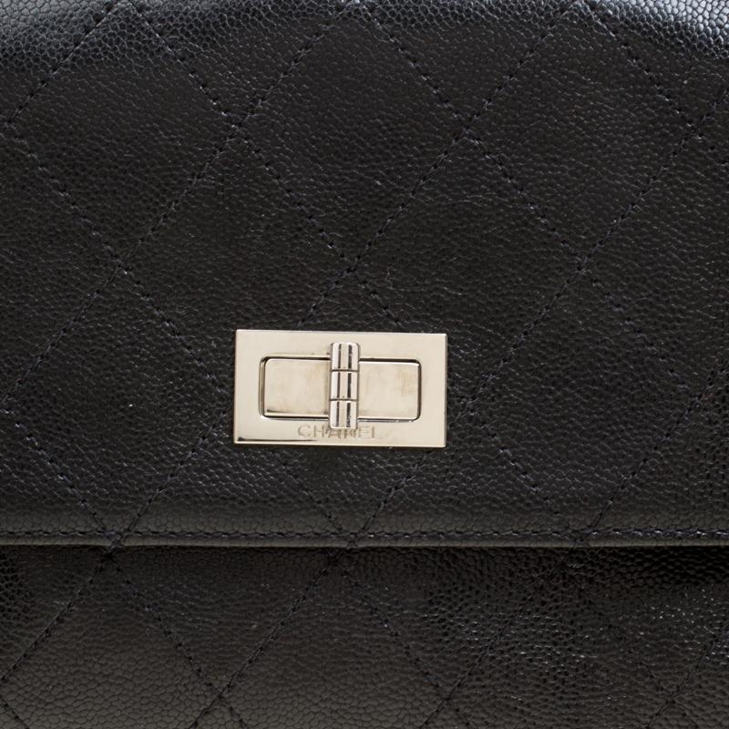 Chanel Black Quilted Caviar Leather Reissue Shoulder Bag 7