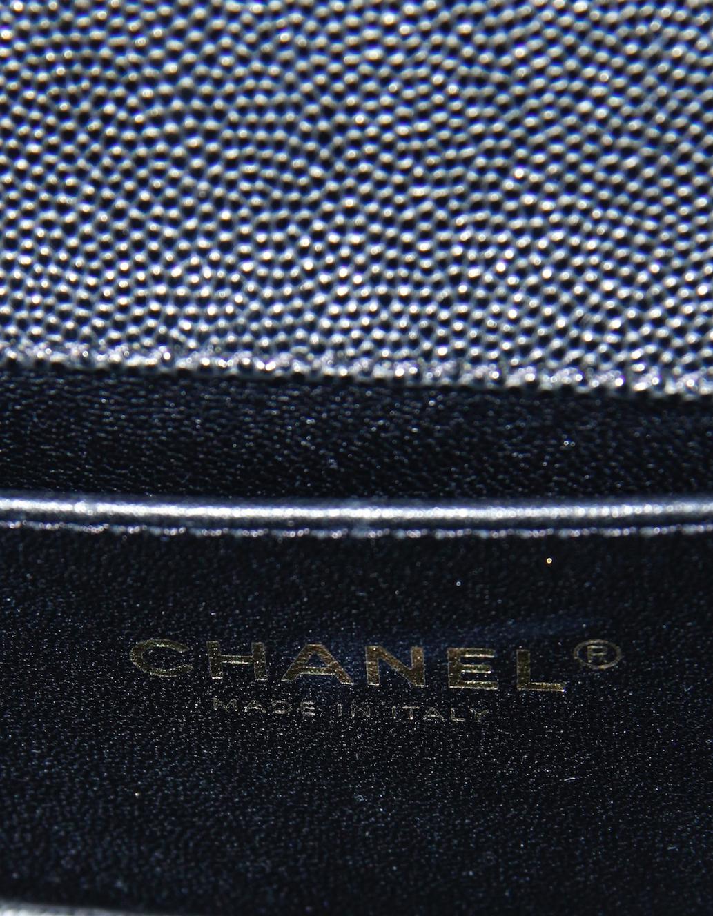 Chanel Black Quilted Caviar Leather Small Boy Bag GHW rt $6400 For Sale 6