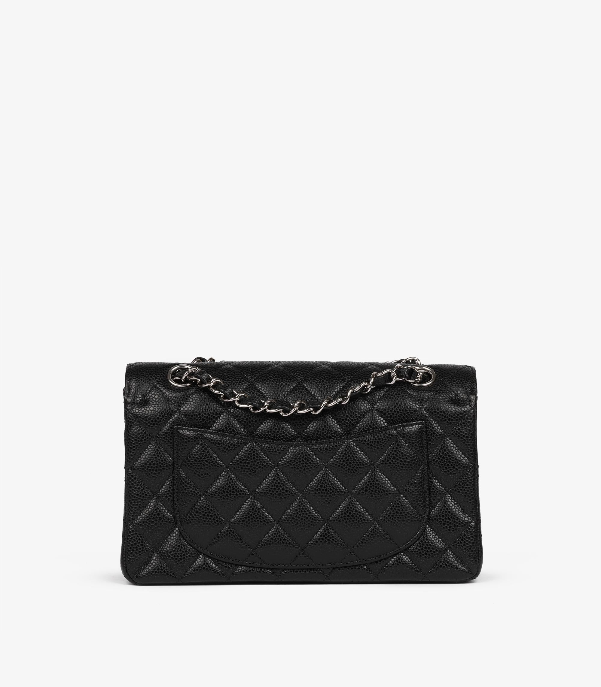 Chanel - Petit sac classique à double rabat en cuir caviar matelassé noir Excellent état - En vente à Bishop's Stortford, Hertfordshire
