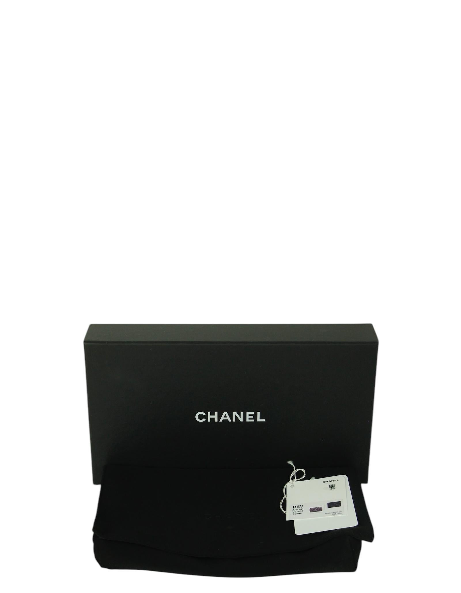 Chanel Black Quilted Caviar Leather Twistlock CC Wallet On Chain WOC Crossbody 6