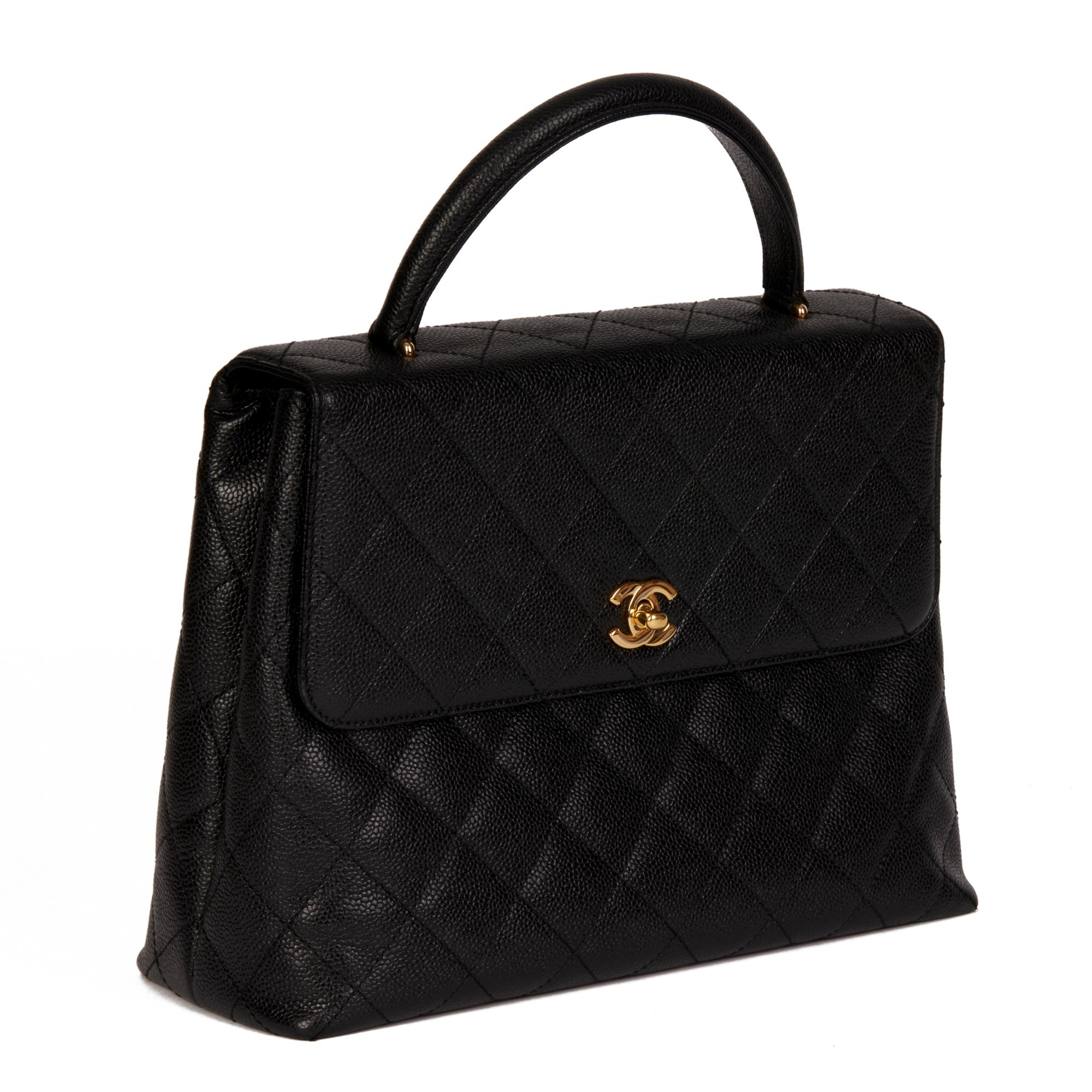 CHANEL
Black Quilted Caviar Leather Vintage Classic Kelly

Xupes Reference: HB4409
Serial Number: 68699598
Age (Circa): 2002
Accompanied By: Chanel Dust Bag, Authenticity Card
Authenticity Details: Authenticity Card, Serial Sticker (Made in Italy)