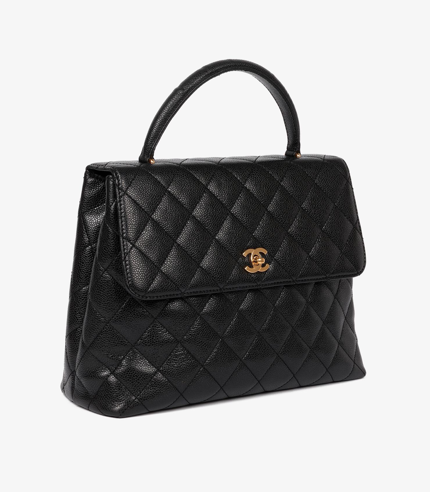 Chanel Black Quilted Caviar Leather Vintage Classic Kelly 

Product Details
Xupes Ref: CB1345
Brand: Chanel
Model: Classic Kelly 
Type: Top Handle 
Serial Number: 6375790
Age: 2002
Accompanied By: Chanel Dust Bag
Colour: Black 
Hardware: Gold (24k