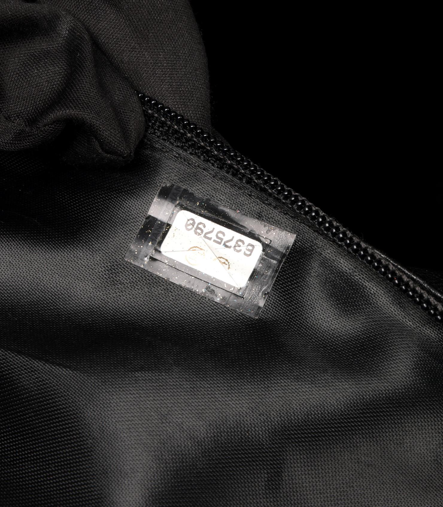 Chanel Black Quilted Caviar Leather Vintage Classic Kelly For Sale 4