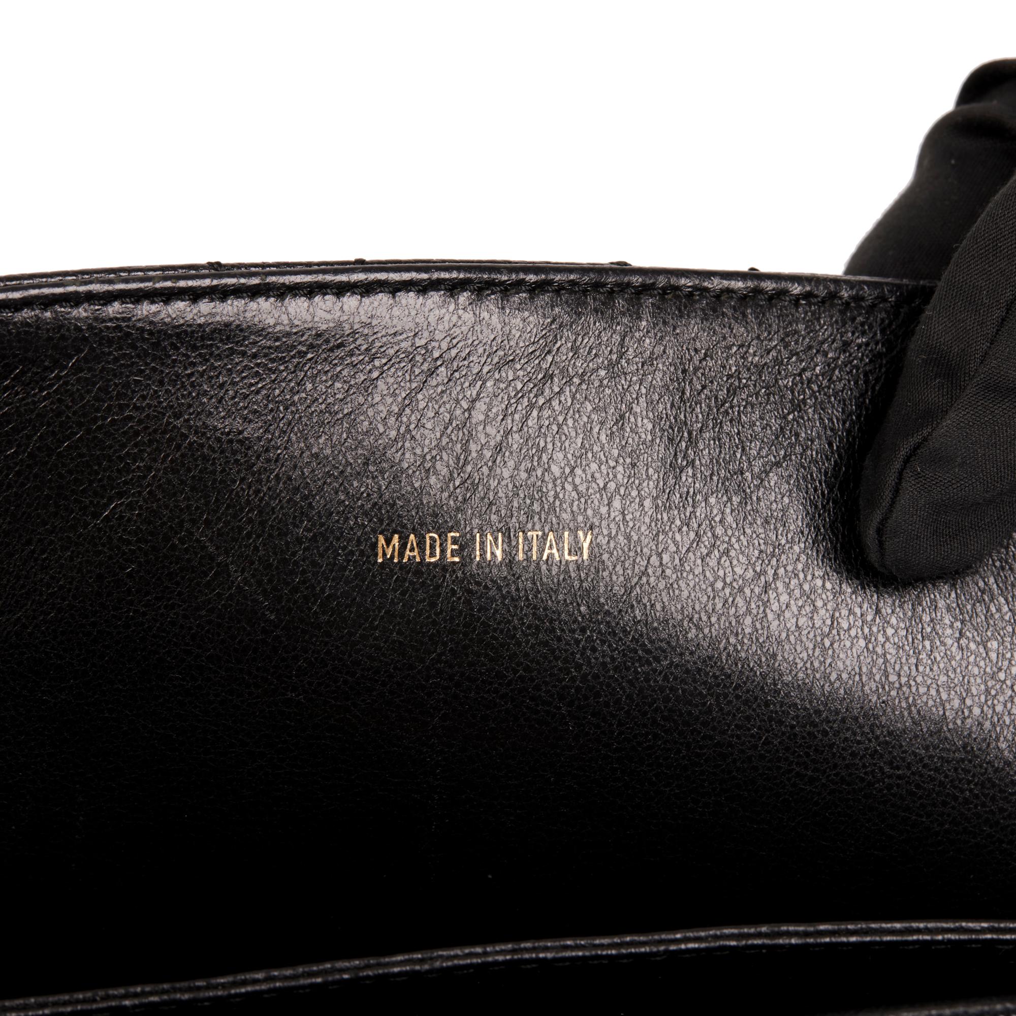 CHANEL Black Quilted Caviar Leather Vintage Classic Kelly 5
