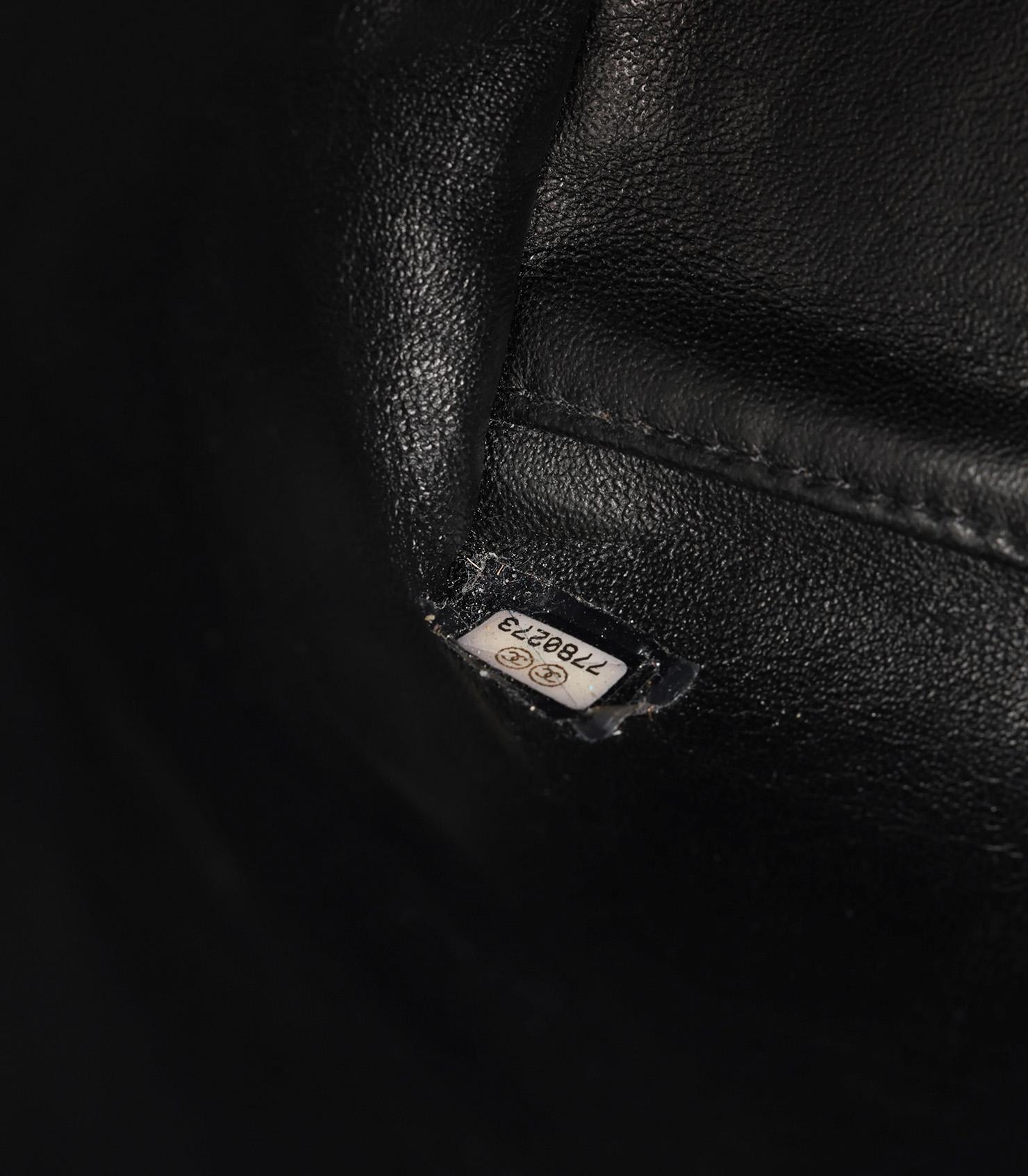 Chanel Black Quilted Caviar Leather Vintage Classic Kelly 4
