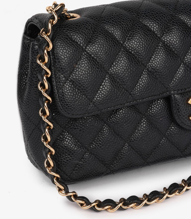 Lot - A Chanel vintage black calfskin square quilted East West
