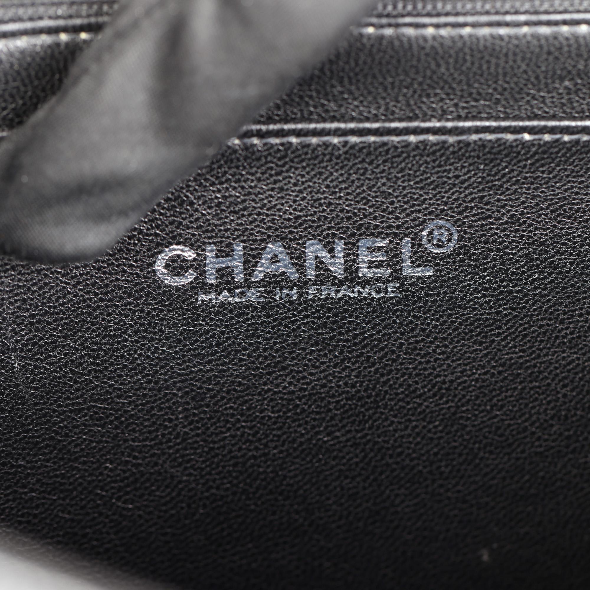 CHANEL Black Quilted Caviar Leather Vintage Jumbo Classic Single Flap Bag 6