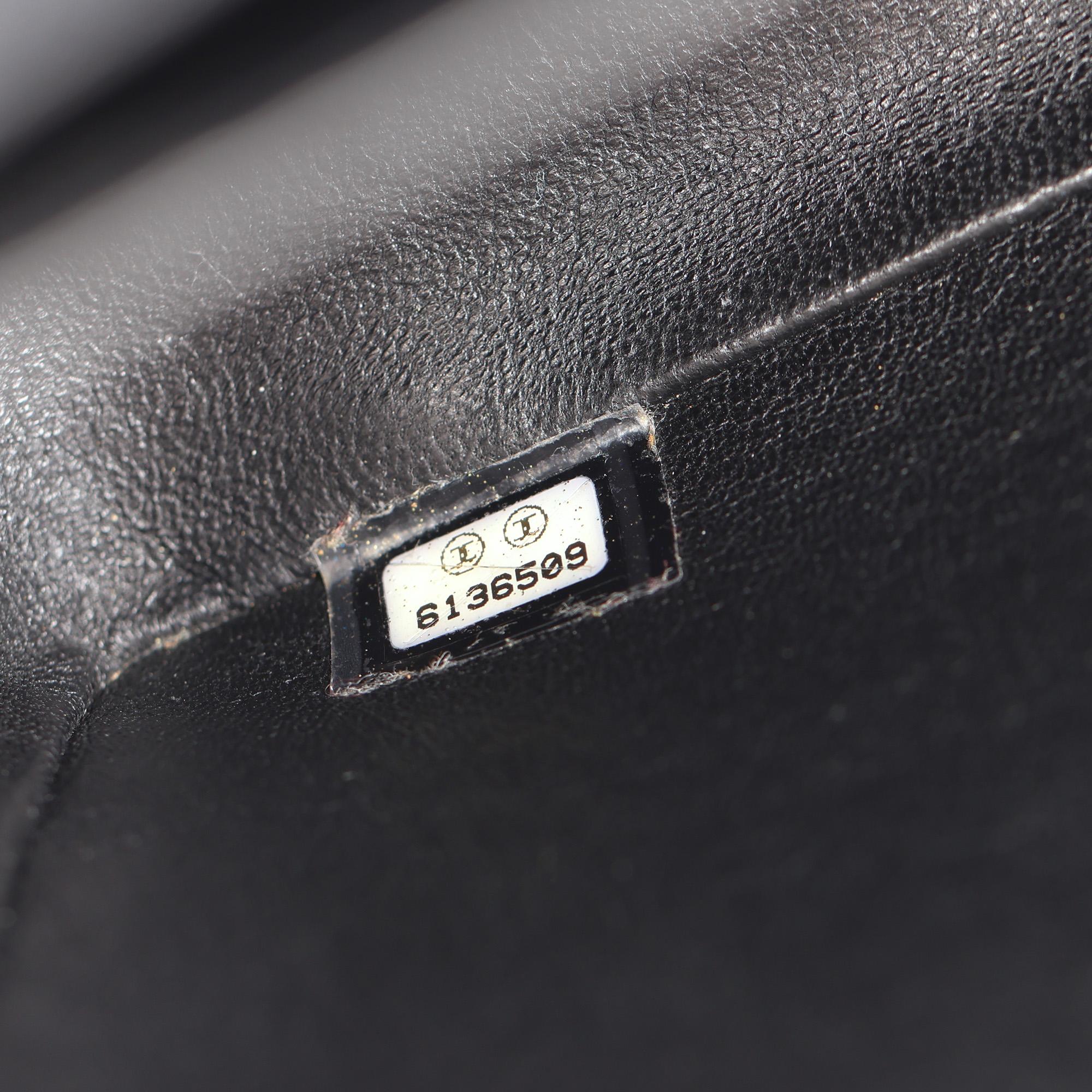 CHANEL Black Quilted Caviar Leather Vintage Jumbo Classic Single Flap Bag 5