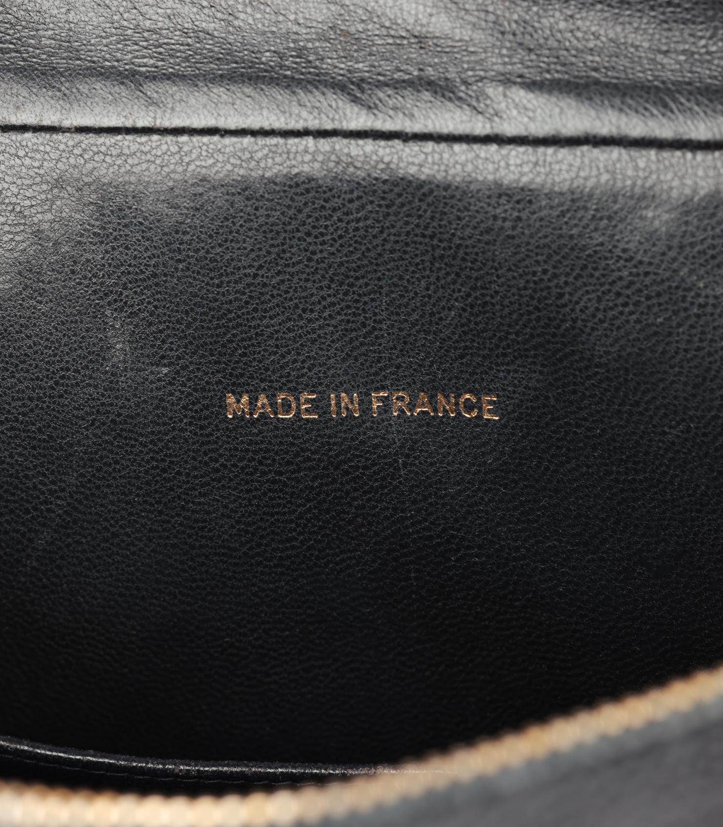 Chanel Schwarz gesteppt Kaviar Leder Vintage Maxi Jumbo XL Kameratasche im Angebot 5