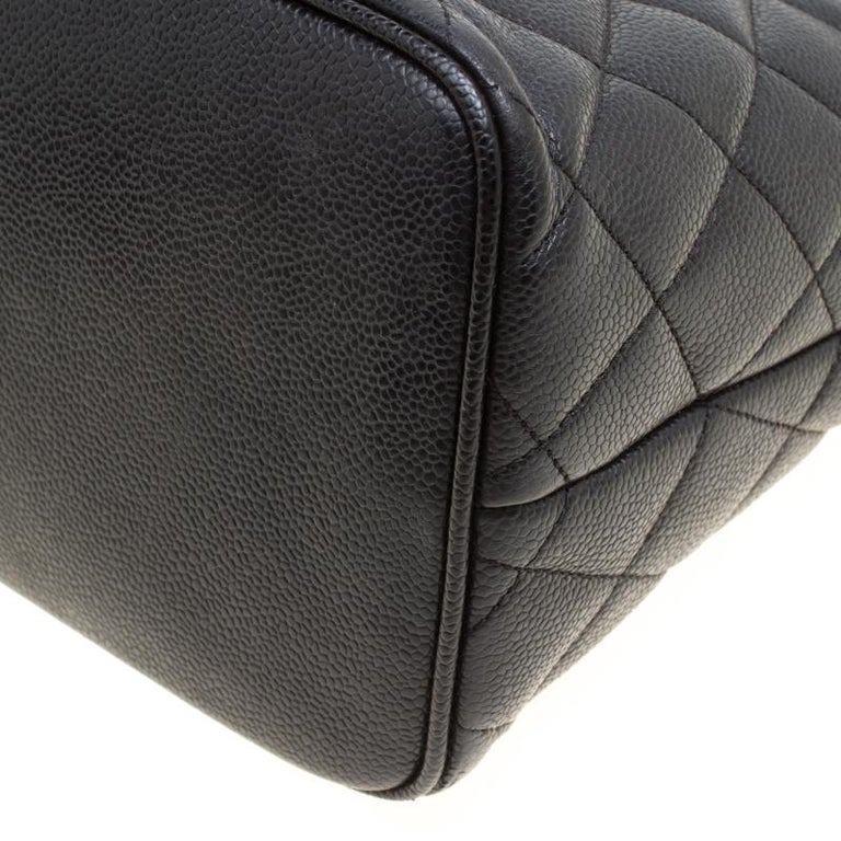 Chanel Black Caviar Medallion Matelasse Quilted Logo Tote Bag main image 1