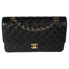 Chanel Black Caviar Lizard Coco Handle Small Flap Bag For Sale at 1stDibs