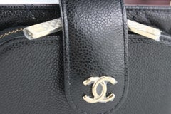 Chanel Black Quilted Caviar Phone Holder Wallet on Chain Case 1CJ104