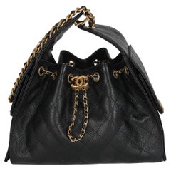 Borsa Chanel nera trapuntata Caviale Piccolo Chanel 25