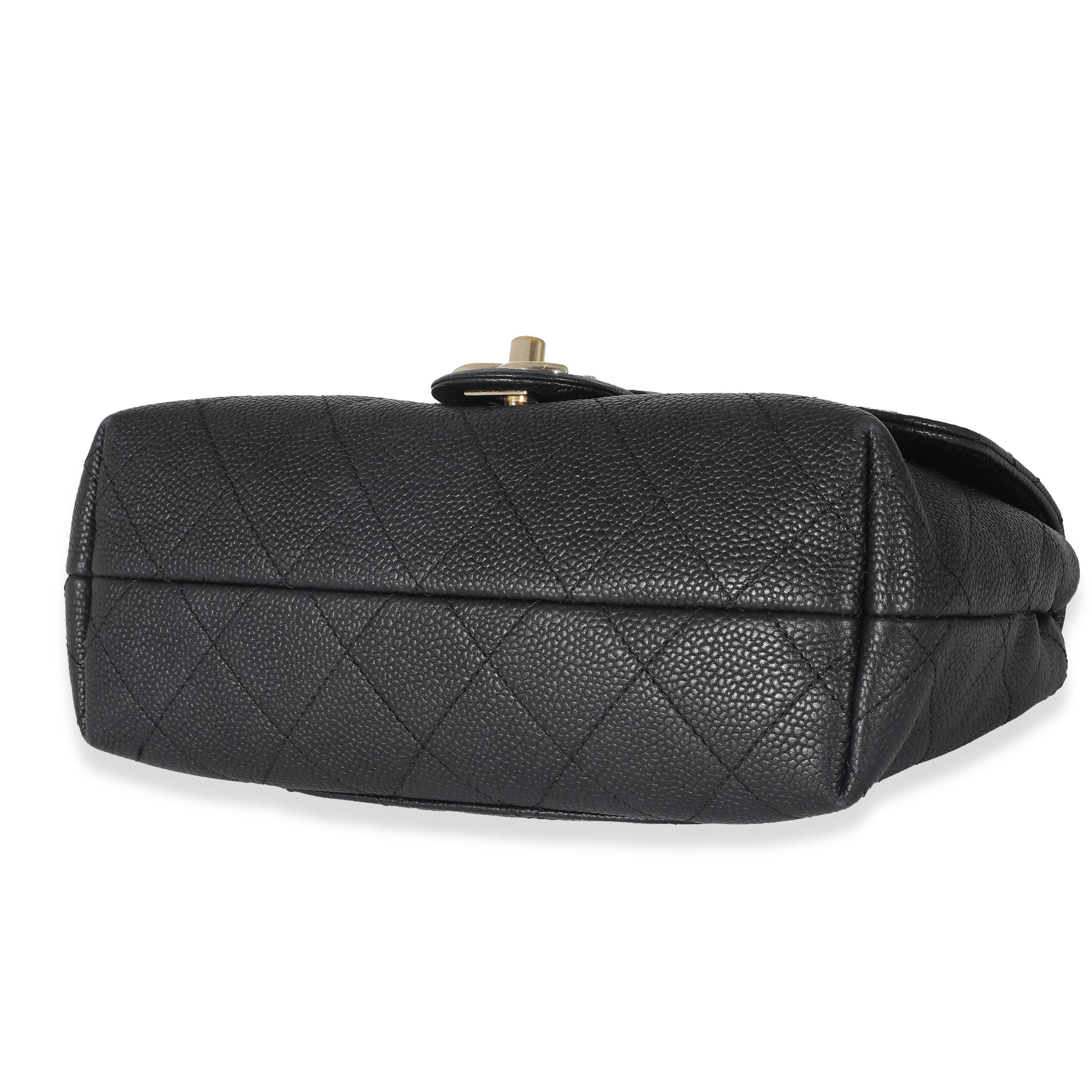 Chanel Black Quilted Caviar Small City Walk Flap Bag 1
