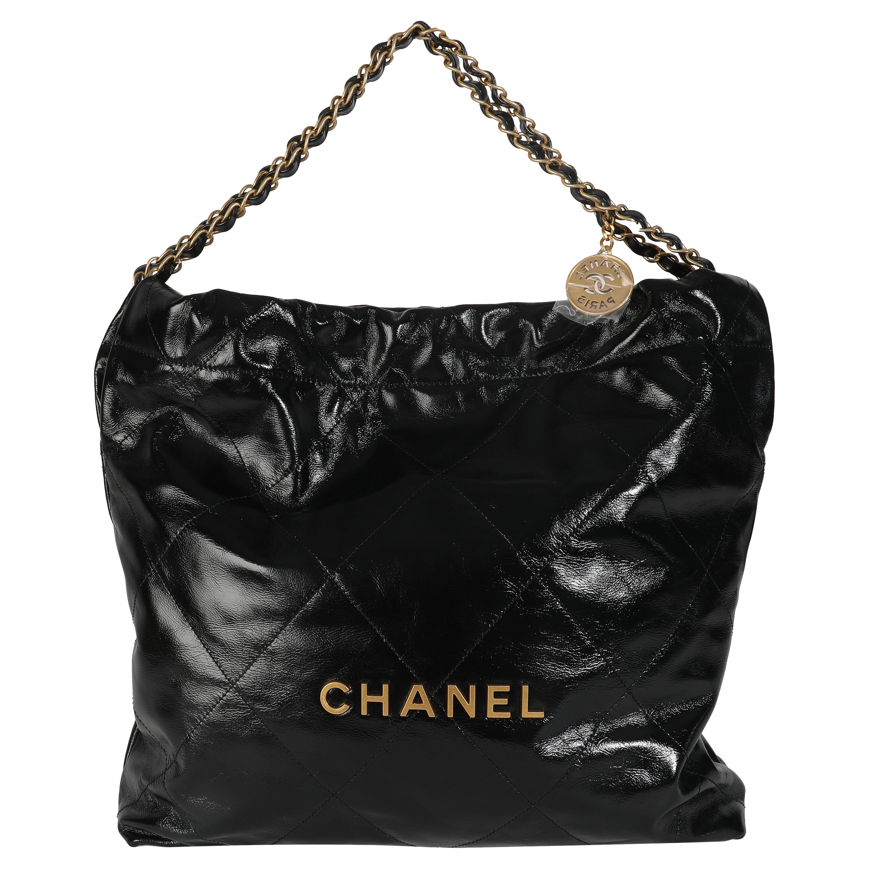 Chanel Noir Matelassé Chanel 22 Hobo