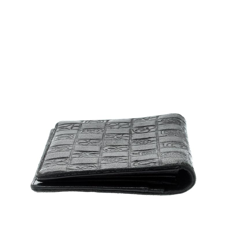 Chanel Black Quilted Charm Icon Leather CC Bifold Wallet 6