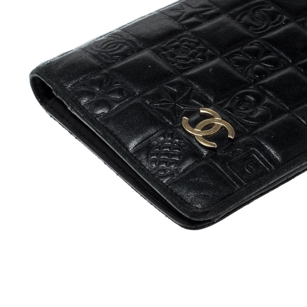 Chanel Black Quilted Charm Icon Leather CC Bifold Wallet 8