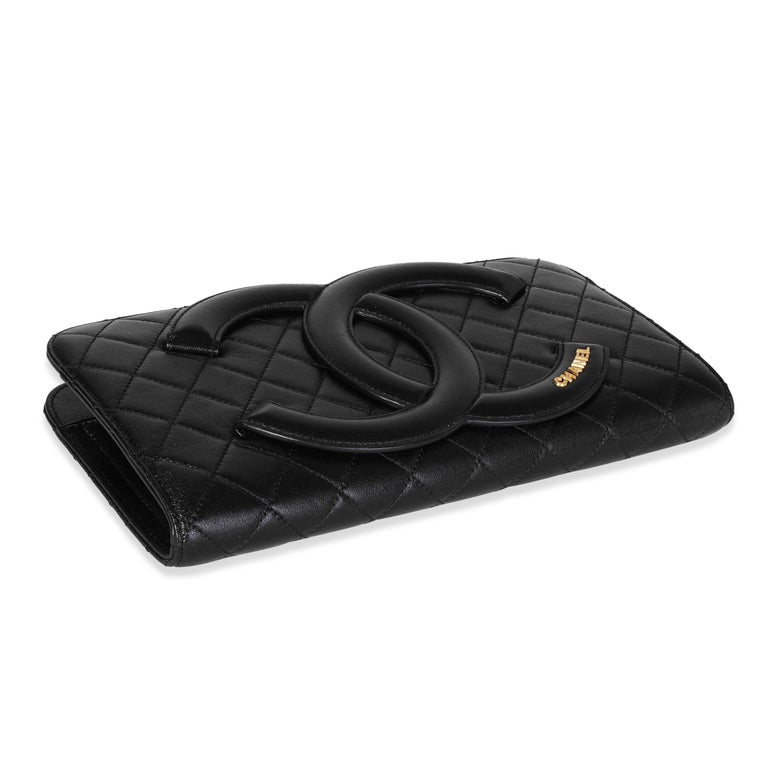 Chanel Black Quilted Chèvre Coco Midnight Clutch at 1stDibs
