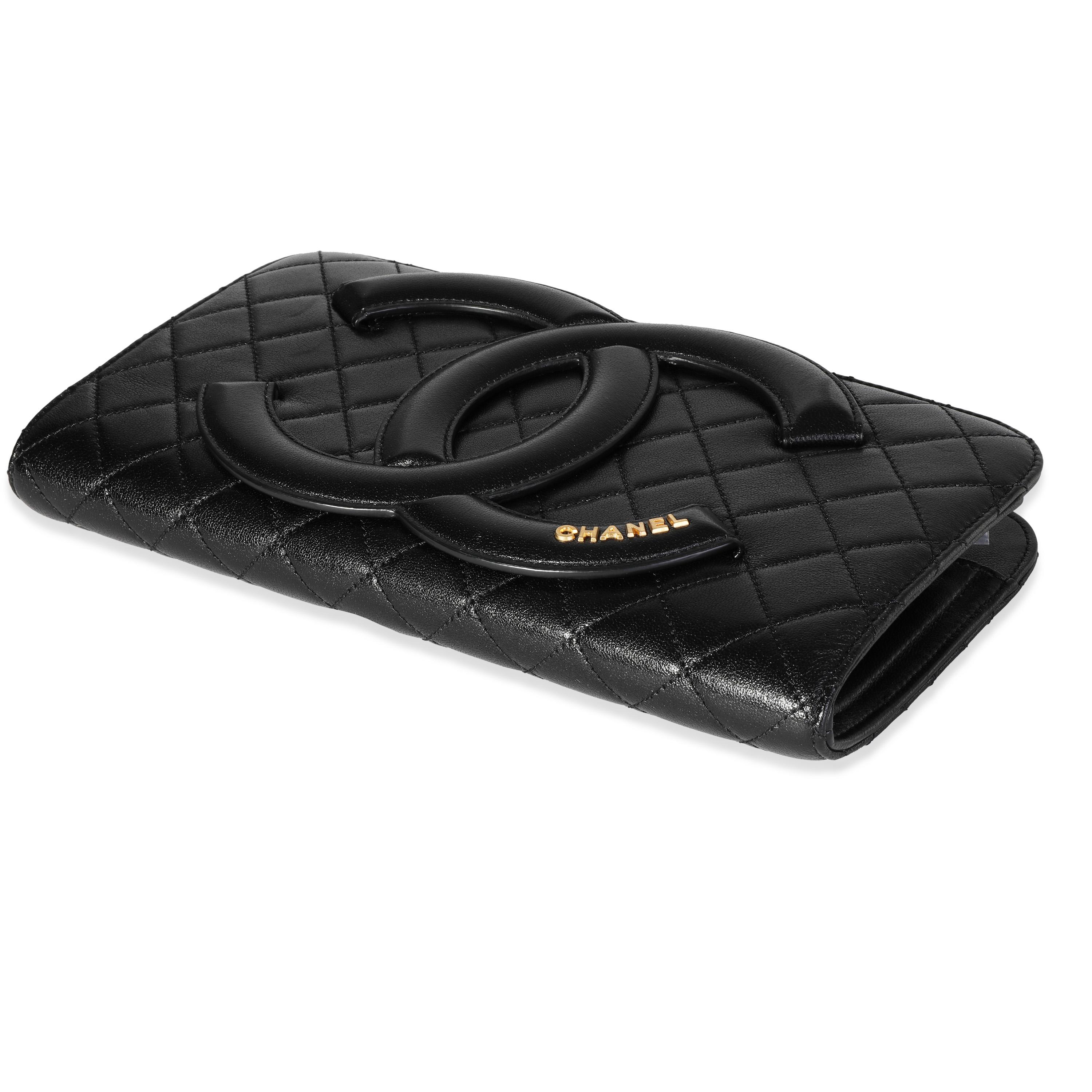 Chanel Black Quilted Chèvre Coco Midnight Clutch 1