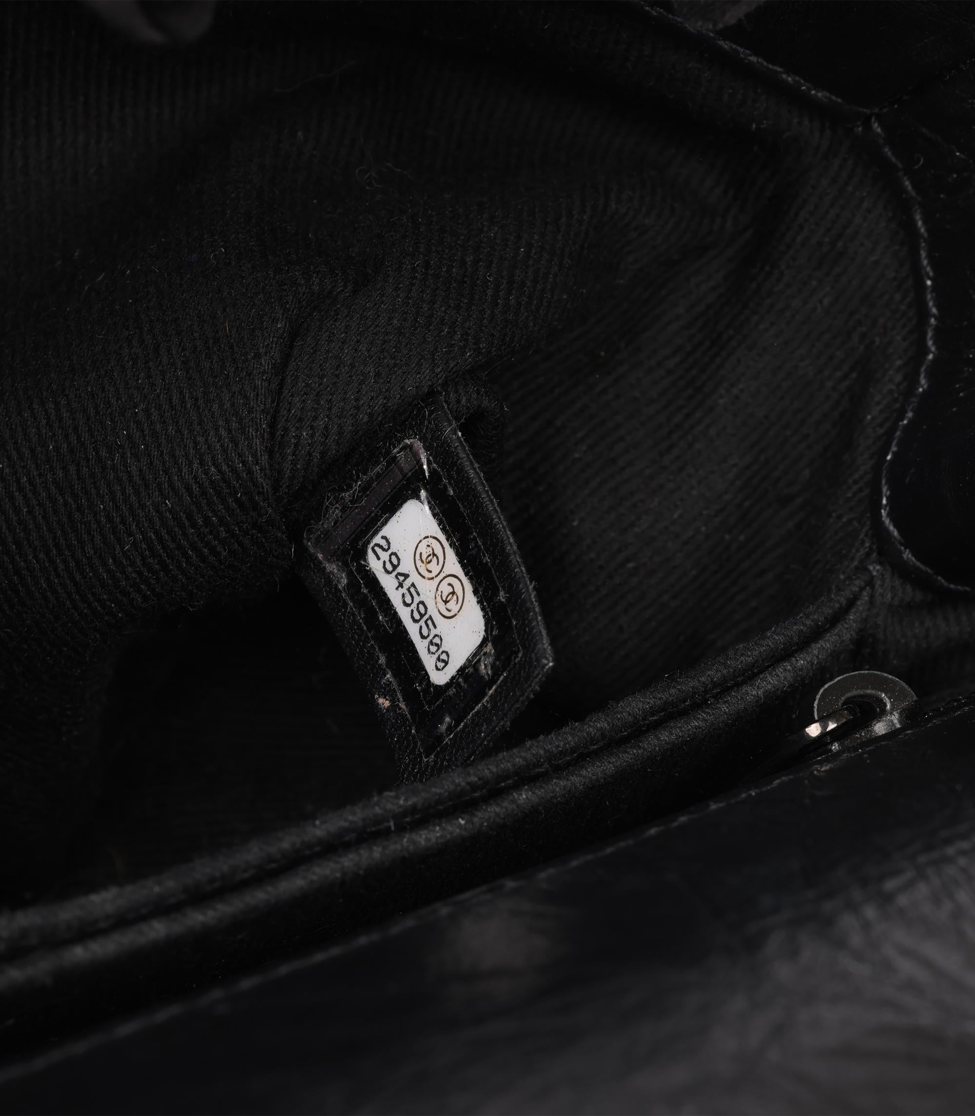 Chanel Black Quilted Crinkled Calfskin Leather SO Black Small Coco Top Handle 5