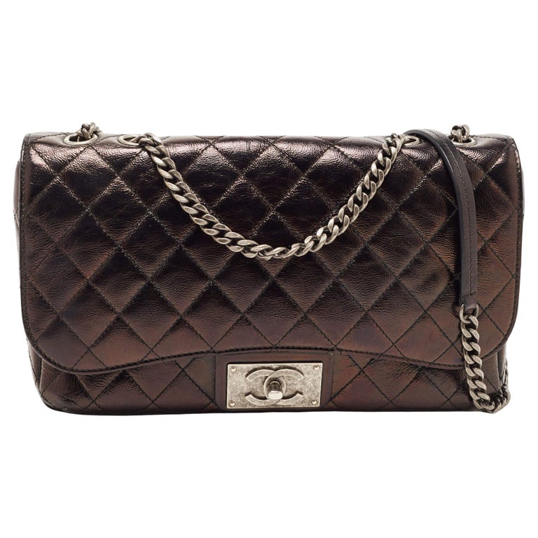 Chanel Metallic Pale Purple Quilted Leather Maxi Classic Double Flap Bag at  1stDibs
