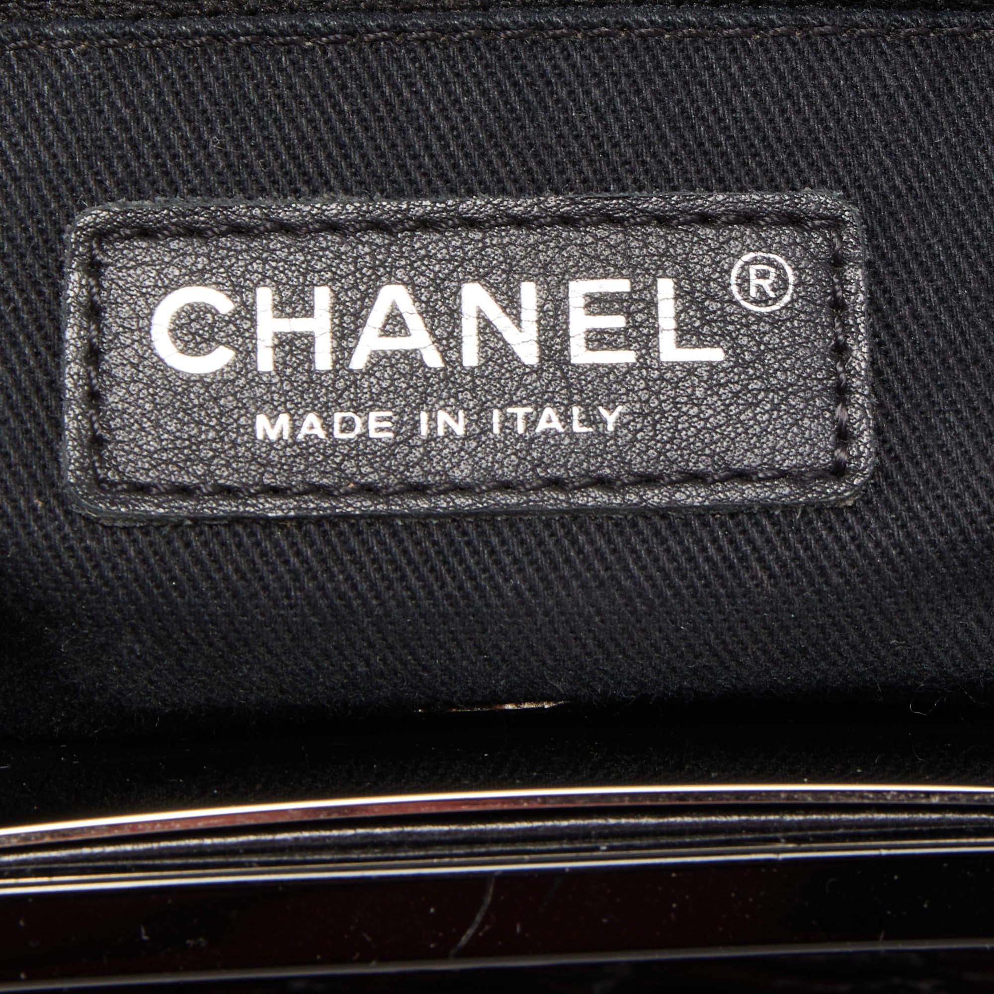 Chanel Black Quilted Glazed Leather Large CC Delivery Tote 6