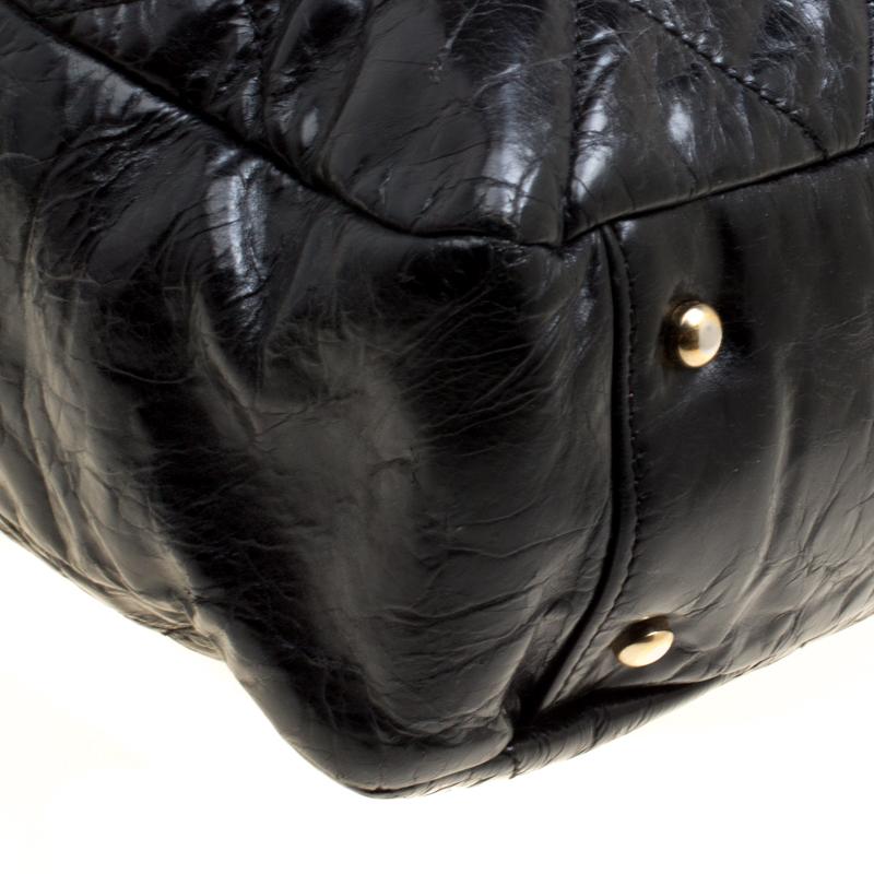 Chanel Black Quilted Glazed Leather Portobello Tote 5