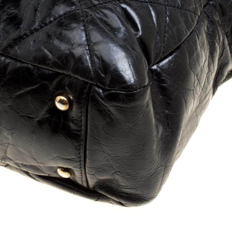 Chanel Black Quilted Glazed Leather Portobello Tote 1