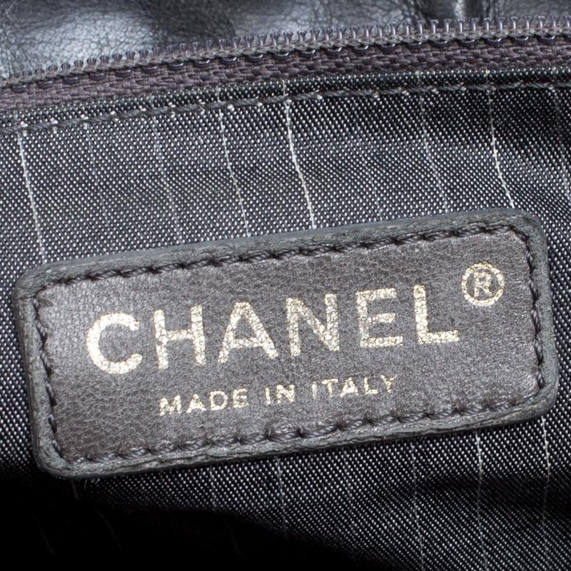 Chanel Black Quilted Glazed Leather Portobello Tote 2