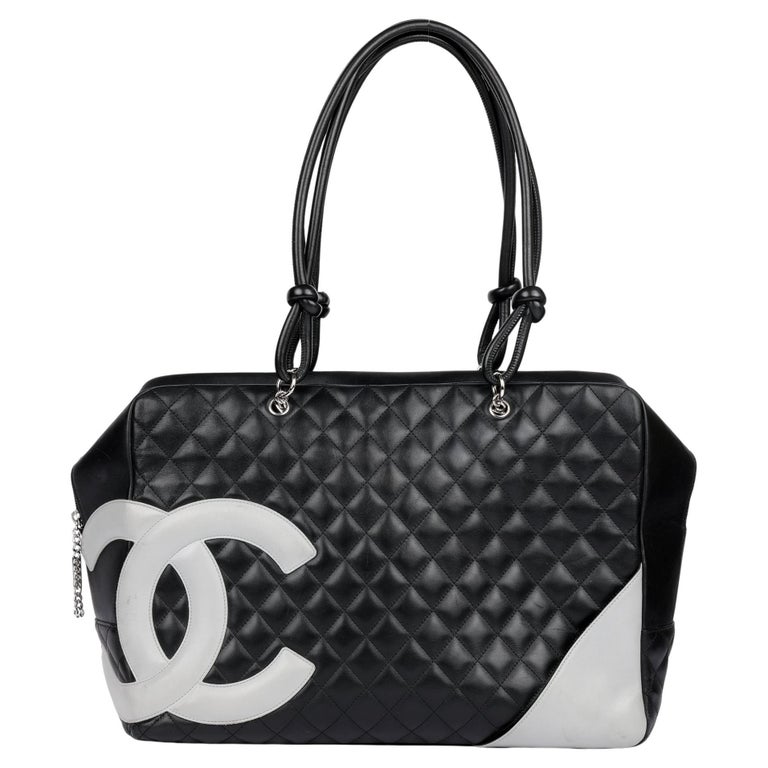 Chanel calfskin quilted large cambon tote clearance