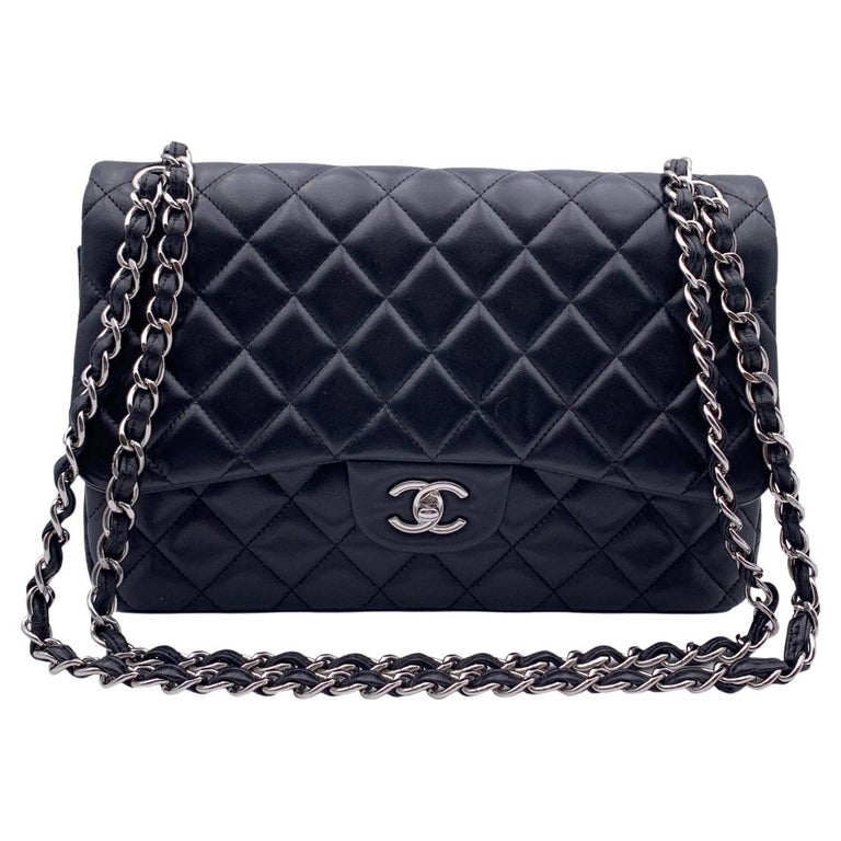 Chanel Black Quilted Jumbo Timeless Classic Shoulder Bag 30 cm For Sale at  1stDibs