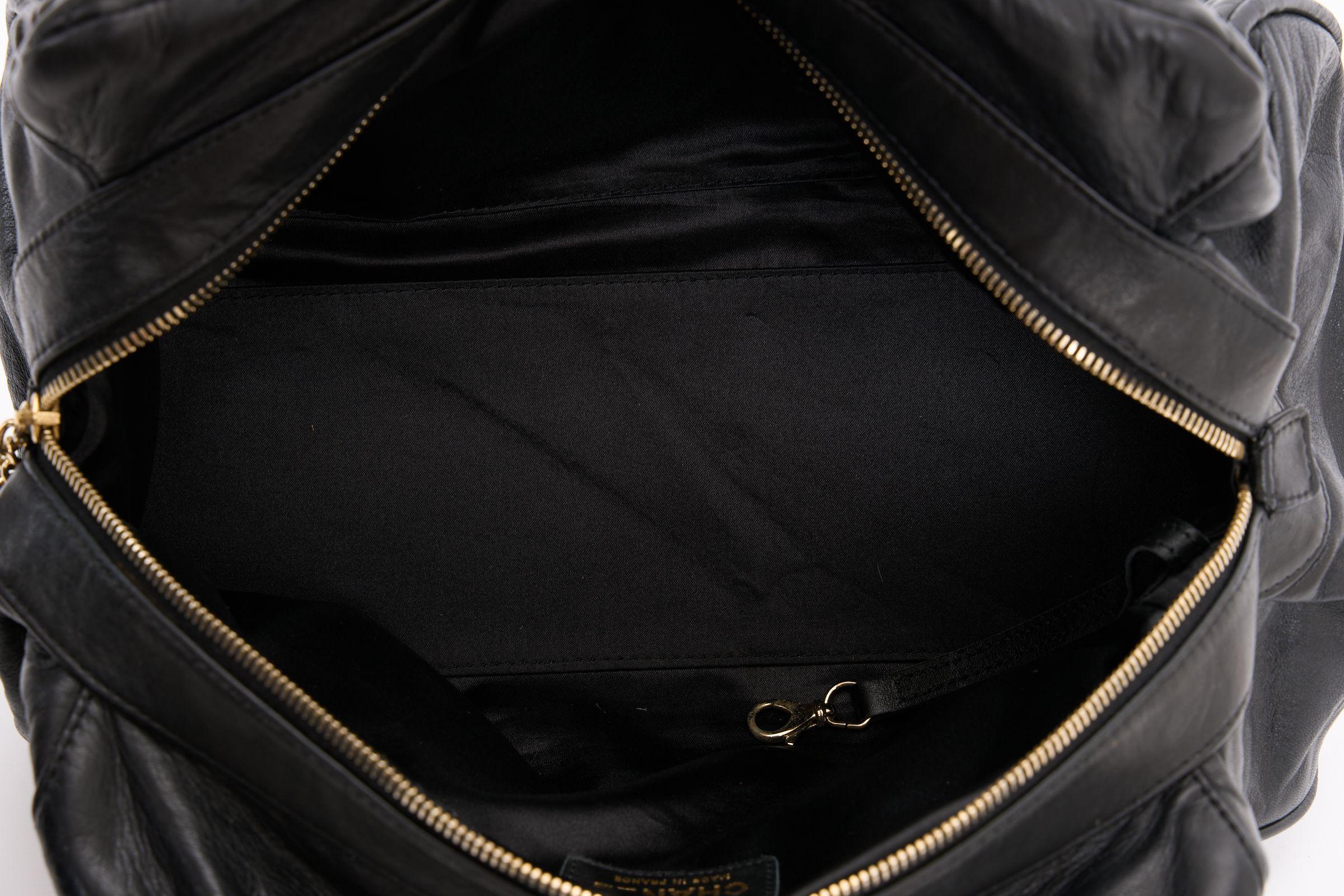 Chanel Black Quilted  Lady Braid Satchel For Sale 2