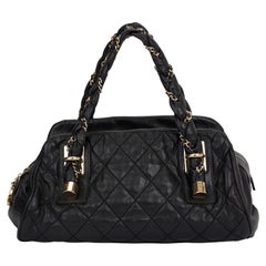 Chanel Black Quilted  Lady Braid Satchel