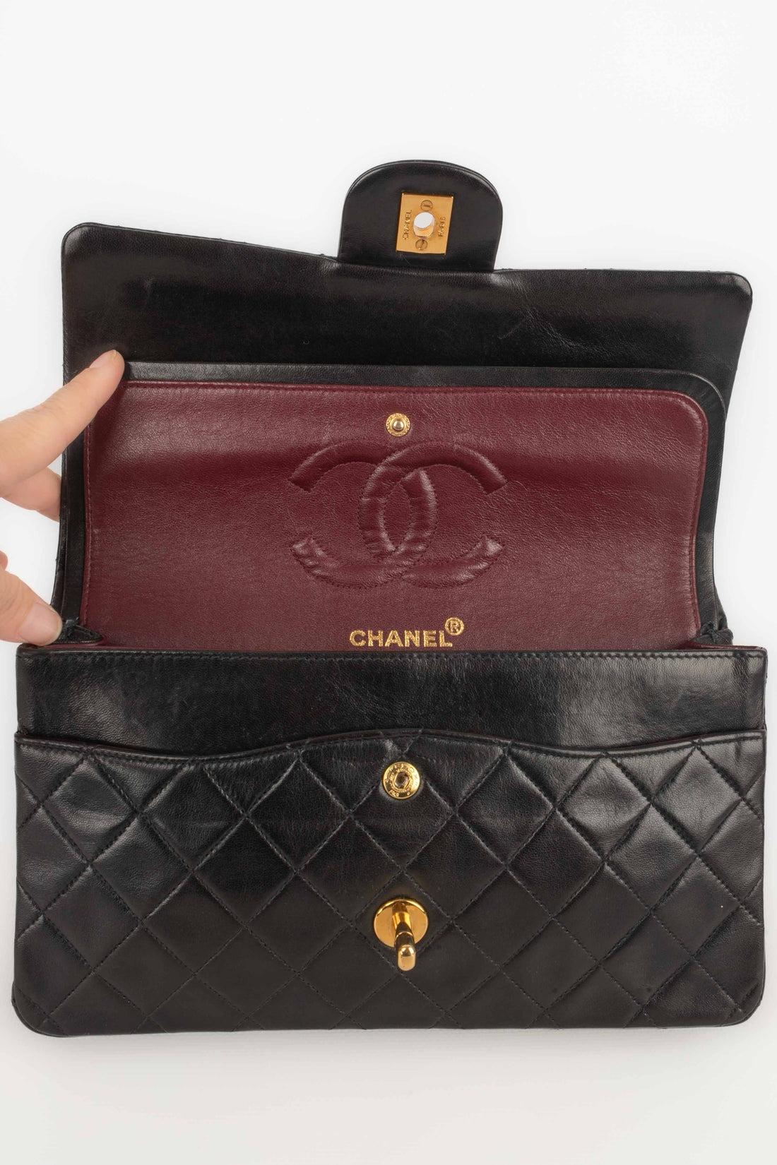 Chanel Black Quilted Lamb Leather Classic Bag, 1998 6