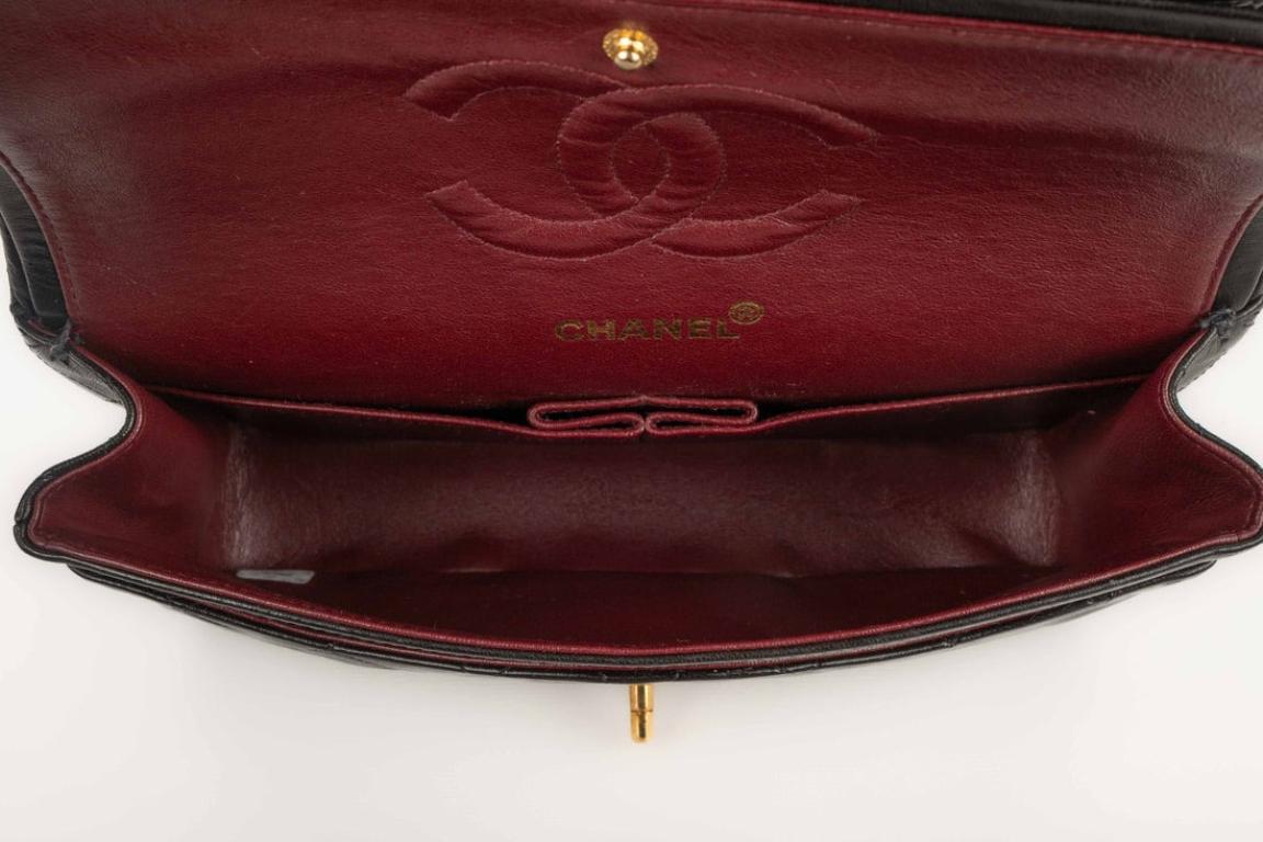 Chanel Black Quilted Lamb Leather Classic Bag, 1998 8
