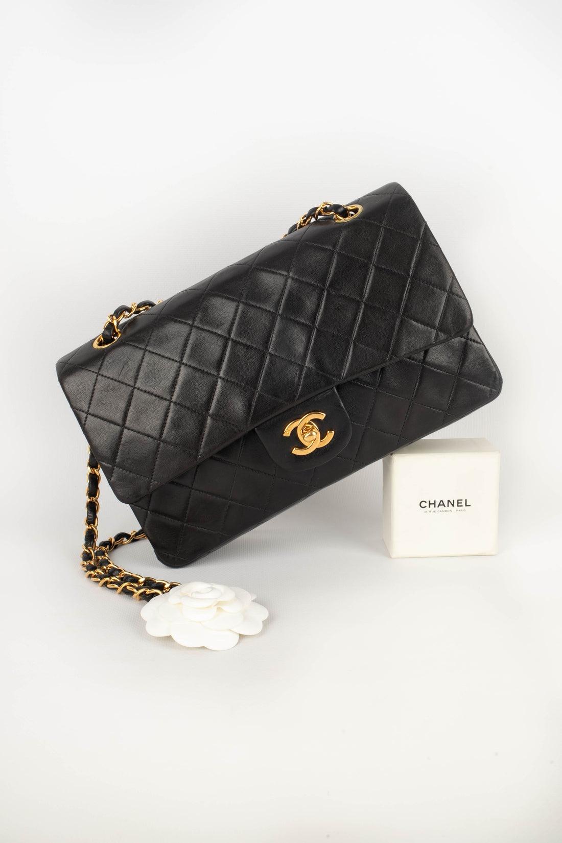 Chanel Black Quilted Lamb Leather Classic Bag, 1998 10