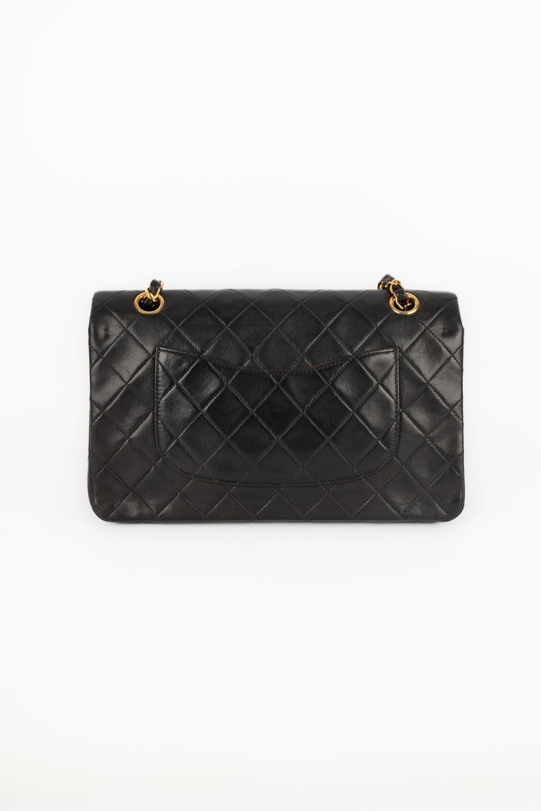 Women's Chanel Black Quilted Lamb Leather Classic Bag, 1998