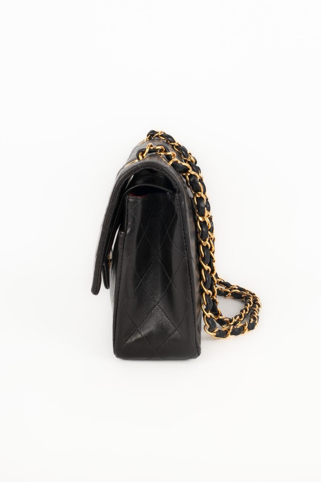 Chanel Black Quilted Lamb Leather Classic Bag, 1998 1