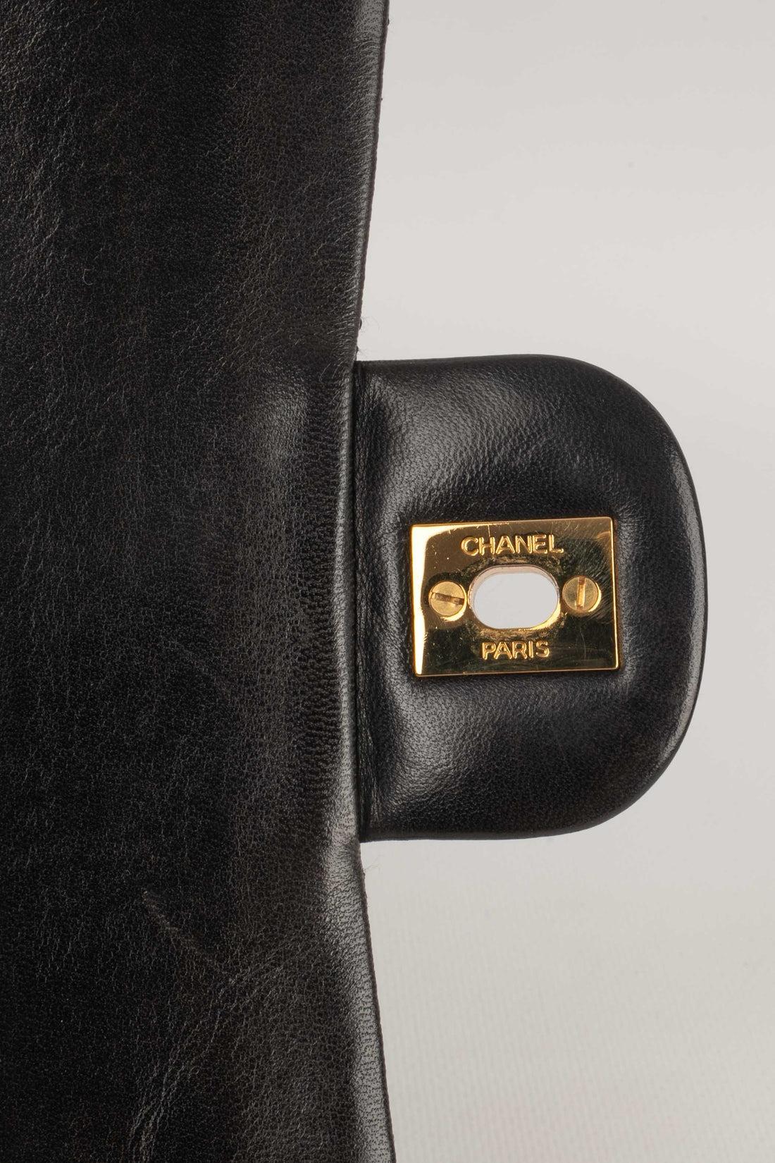Chanel Black Quilted Lamb Leather Classic Bag, 1998 5