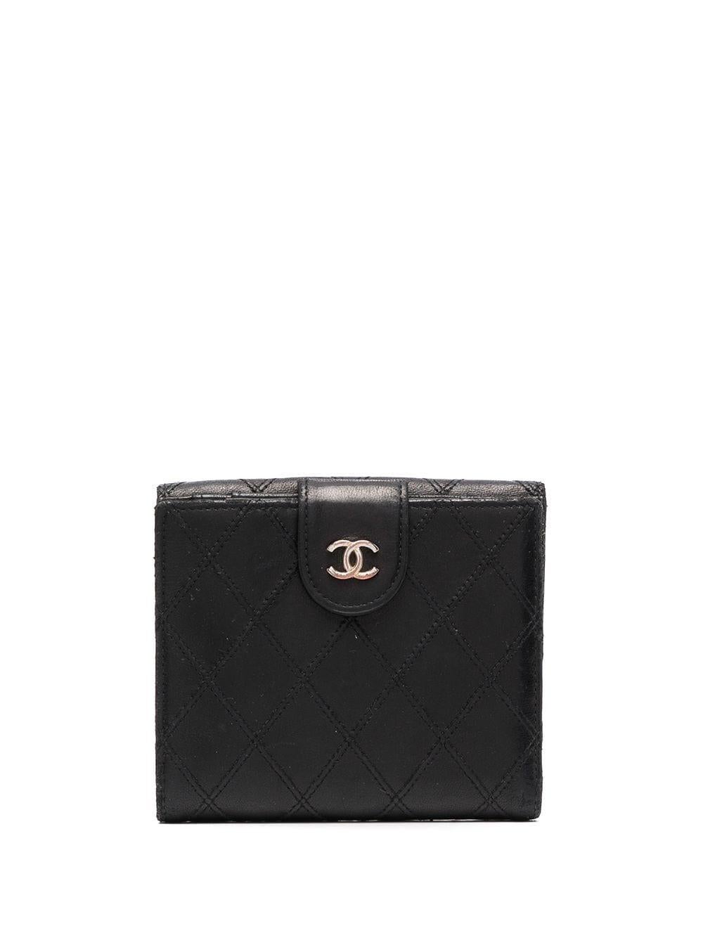 Chanel Black Quilted Lamb Wallet In Good Condition In Paris, FR