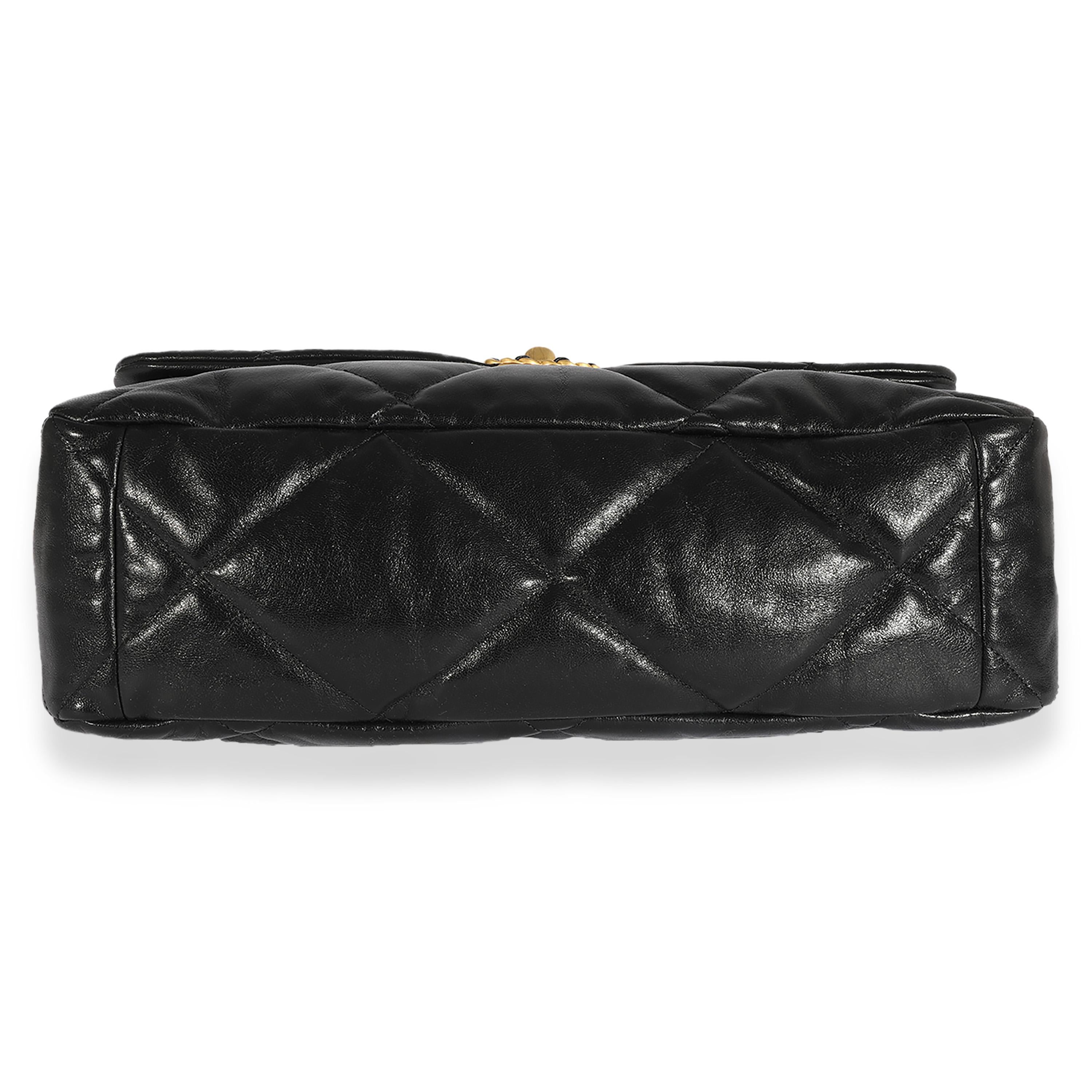 Chanel Black Quilted Lambskin 19 Maxi Flap Bag 2