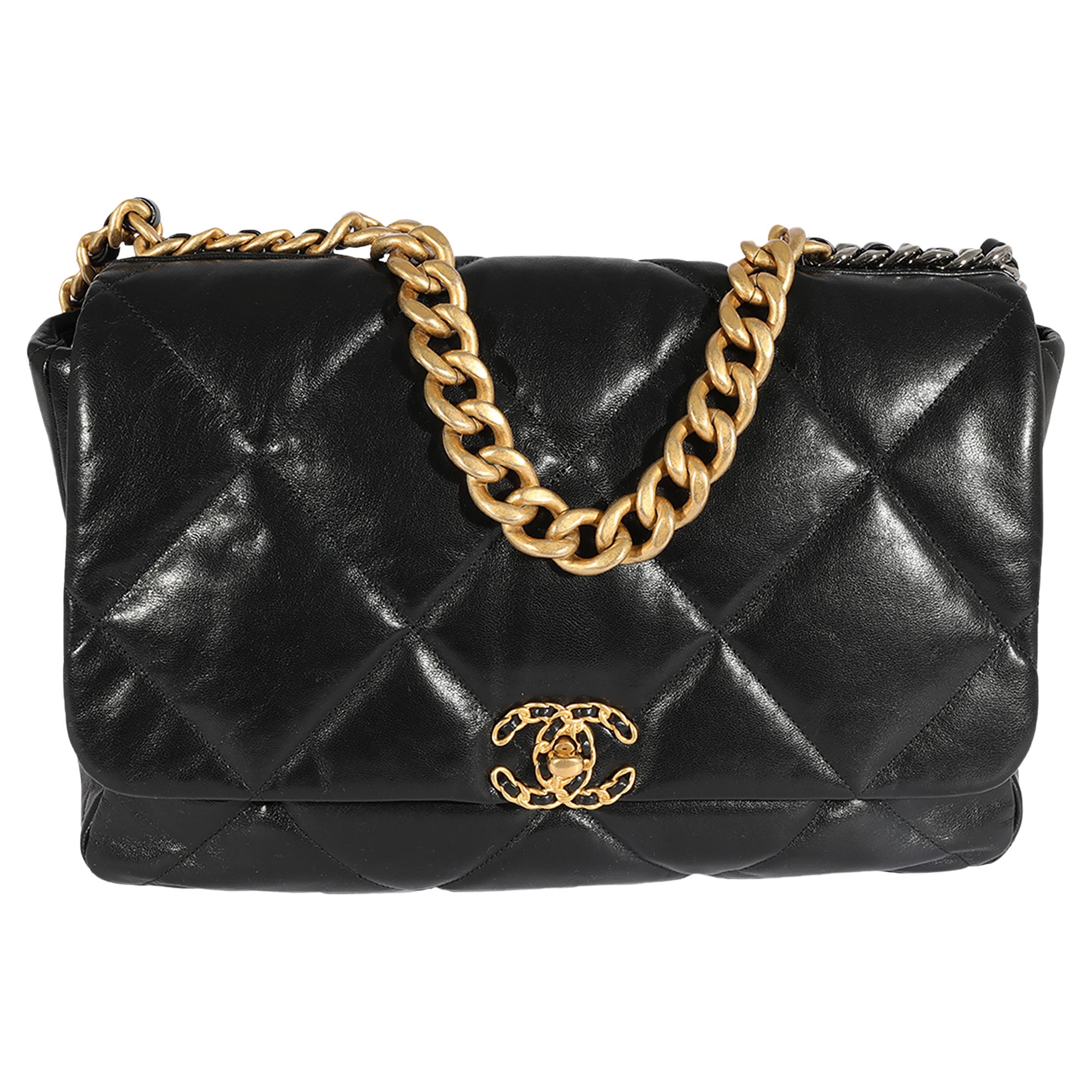 Chanel Black Quilted Lambskin 19 Maxi Flap Bag